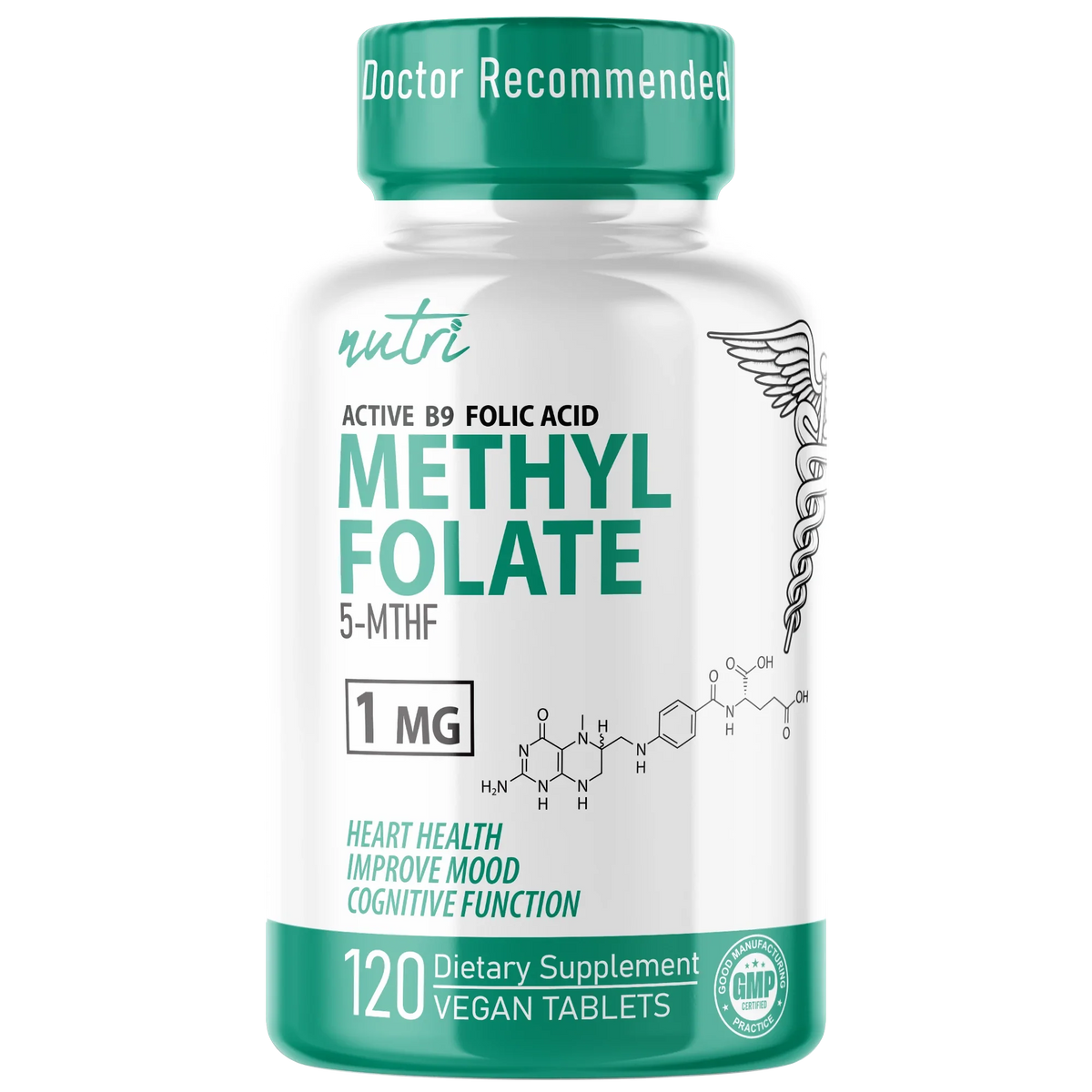 Nutri Methylfolate 1mg bottle front