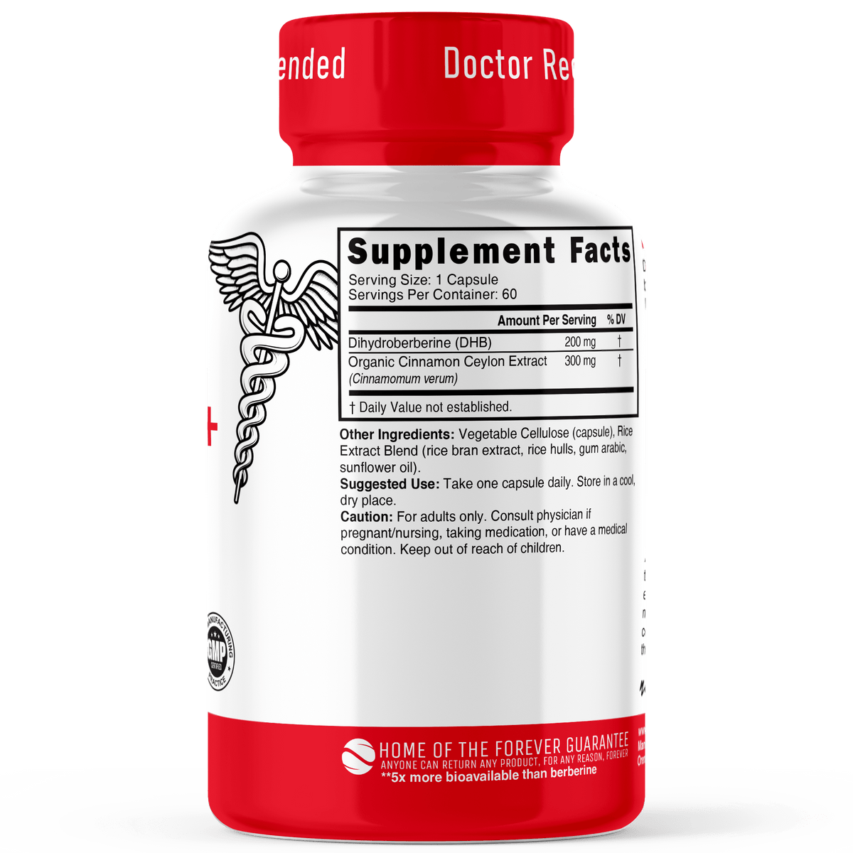 Nutri Dihydroberberine with Cinnamon Ceylon 200 mg - 60 Count