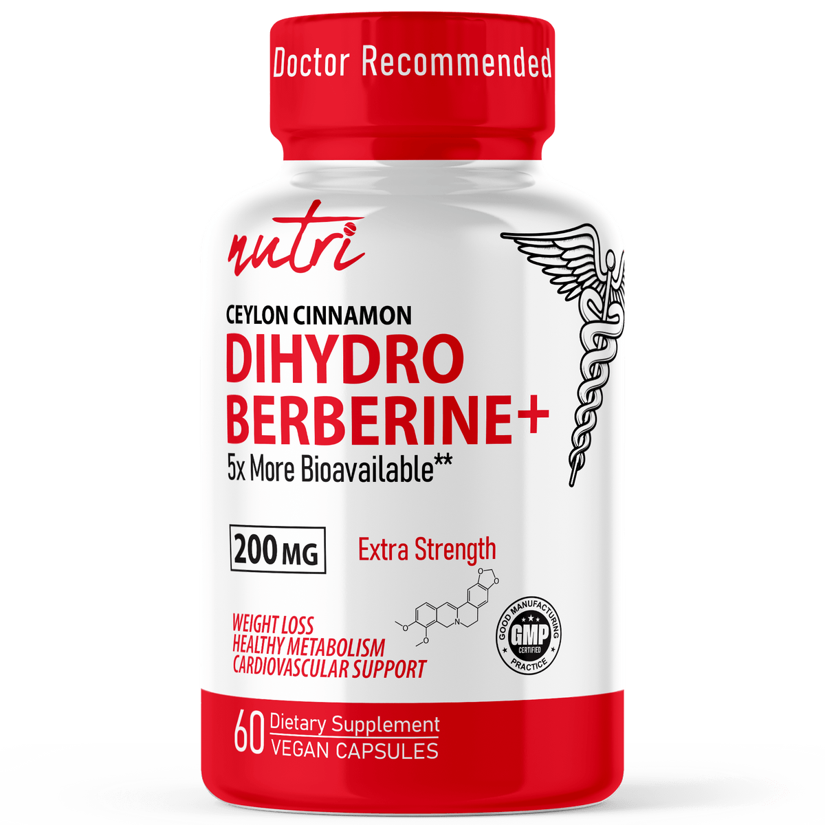 Nutri Dihydroberberine with Cinnamon Ceylon 200 mg - 60 Count