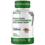 Nutri Ergothioneine Mushroom Complex 5/600 mg - 99% Organic Ingredients - 60 Count