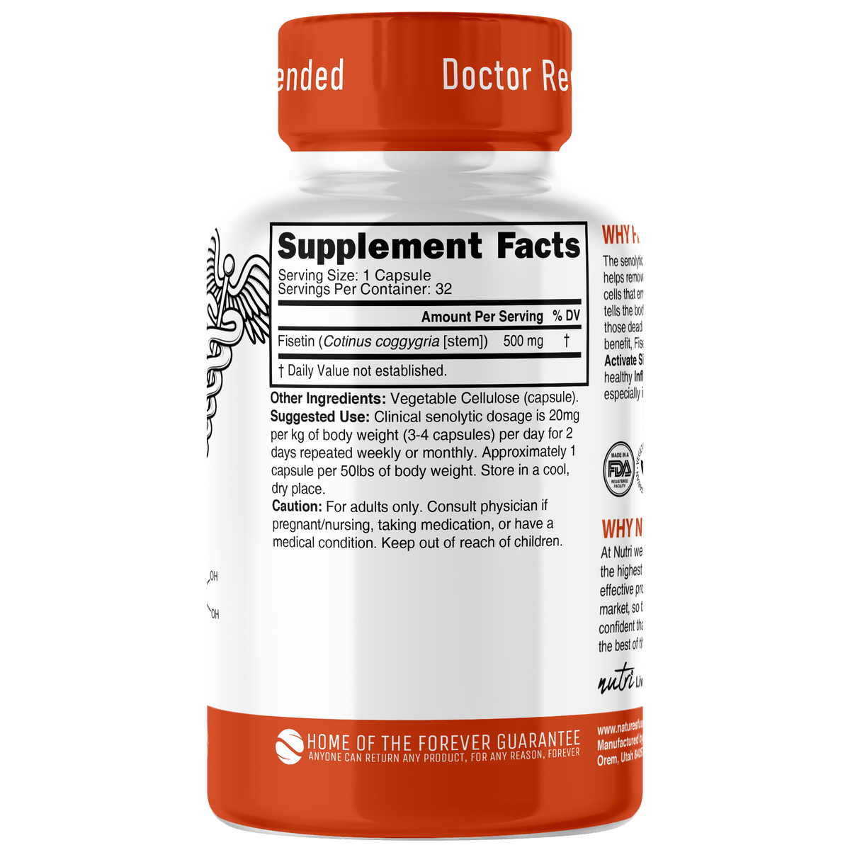 Nutri Fisetin 500 mg - 32 Count