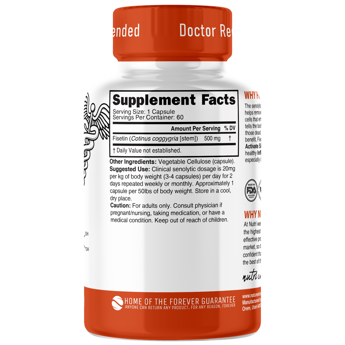 Nutri Fisetin 500 mg - 60 Count