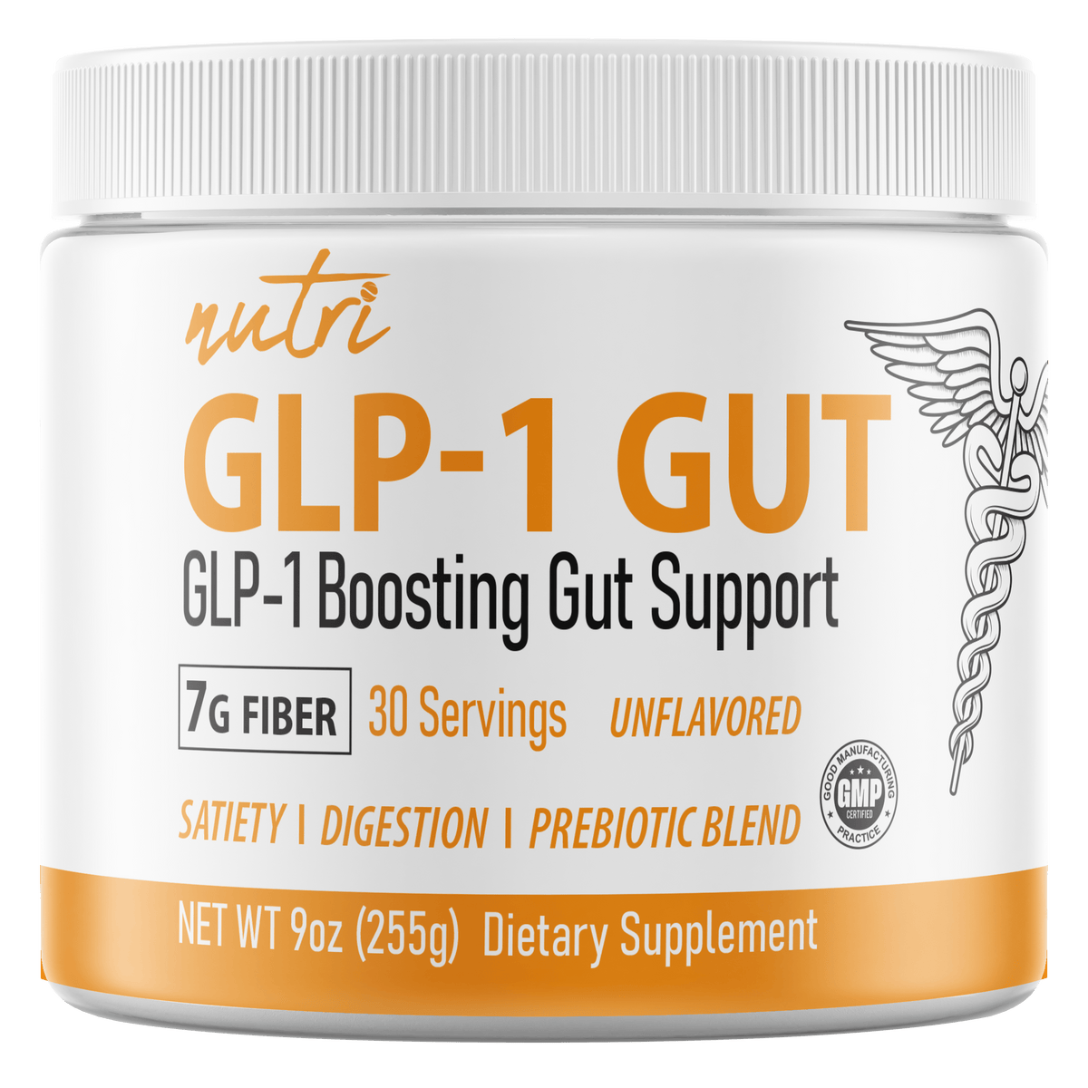 Nutri GLP-1 Gut Support Fiber Boost (7 g serving) Unflavored Tub 255 g
