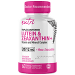 Nutri Lutein, Zeaxanthin & Mesozeaxanthin Vision Complex with Zinc 20/12 mg - 60 Count