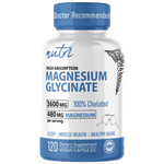 Nutri Magnesium Glycinate (High Absorption) 480 mg - 120 Count