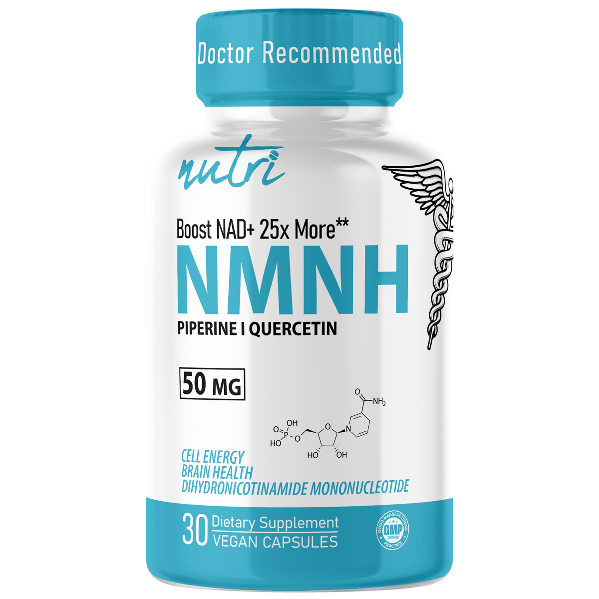 Nutri NMNH 50 mg (Dihydronicotinamide Mononucleotide) - 30 Count