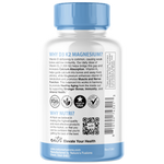 Nutri D3 & K2 Magnesium Glycinate (High Absorption) 480 mg - 120 Count