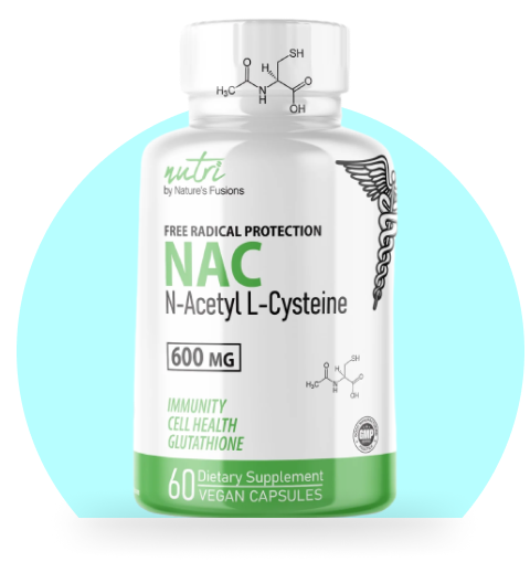 Nutri NAC (N-Acetyl L-Cysteine) 600 mg - 60 Count