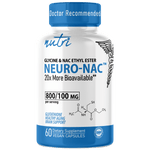Nutri Neuro-NAC 100 mg (N-Acetyl L-Cysteine Ethyl Ester with glycine, molybdenum & selenium) 800/100 mg - 60 Count