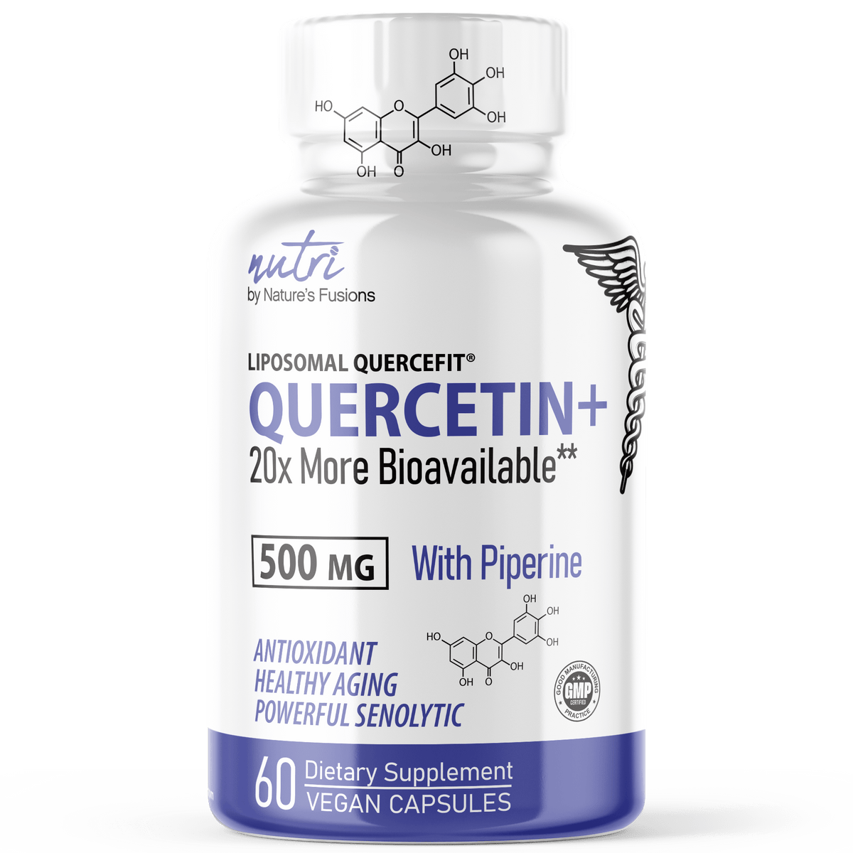 Nutri Quercetin+ (Quercetin Phytosome with Piperine) 500 mg - 60 Count
