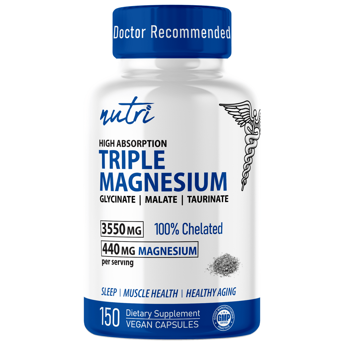 Nutri Triple Magnesium (Glycinate, Malate, Taurinate) 440 mg - 150 Count