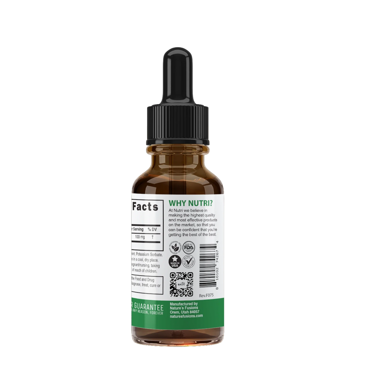 Nutri Chlorophyll Drops side label