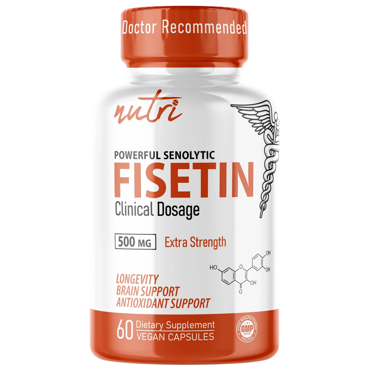 Nutri Fisetin 500mg 60 Count bottle front