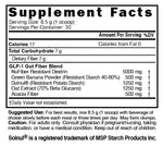 Nutri GLP-1 Gut Support Fiber Boost Supplement Facts panel