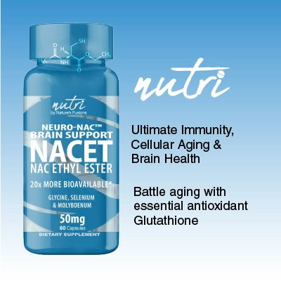 Nutri Neuro-NAC 100 mg (N-Acetyl L-Cysteine Ethyl Ester with glycine, molybdenum & selenium) 800/100 mg - 60 Count