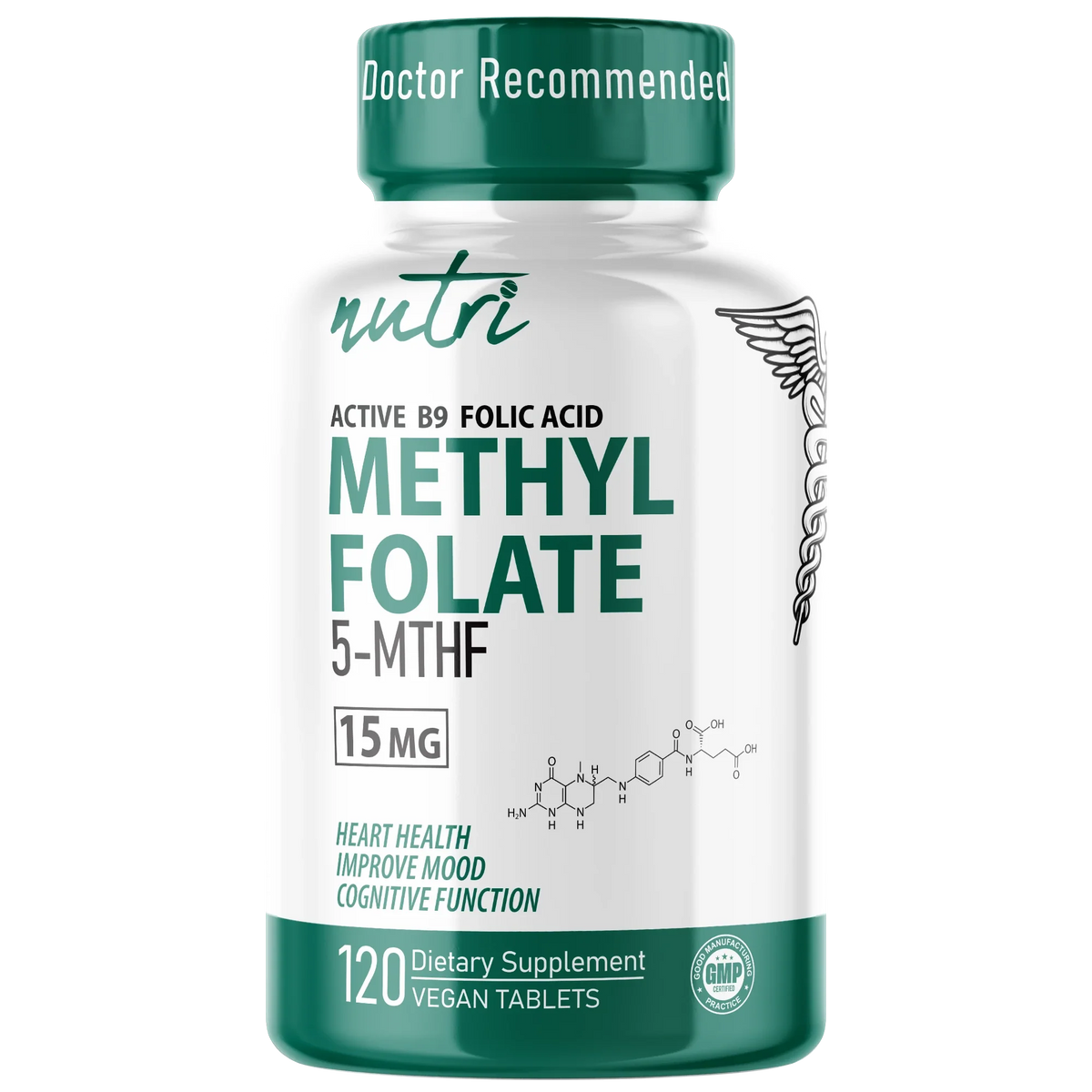 Nutri Methylfolate 15mg bottle front