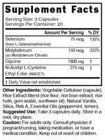 Nutri Neuro-NAC 375 mg Supplement Facts panel