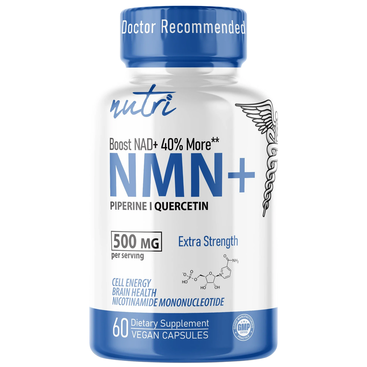 Nutri NMN 500mg Extra Strength bottle front