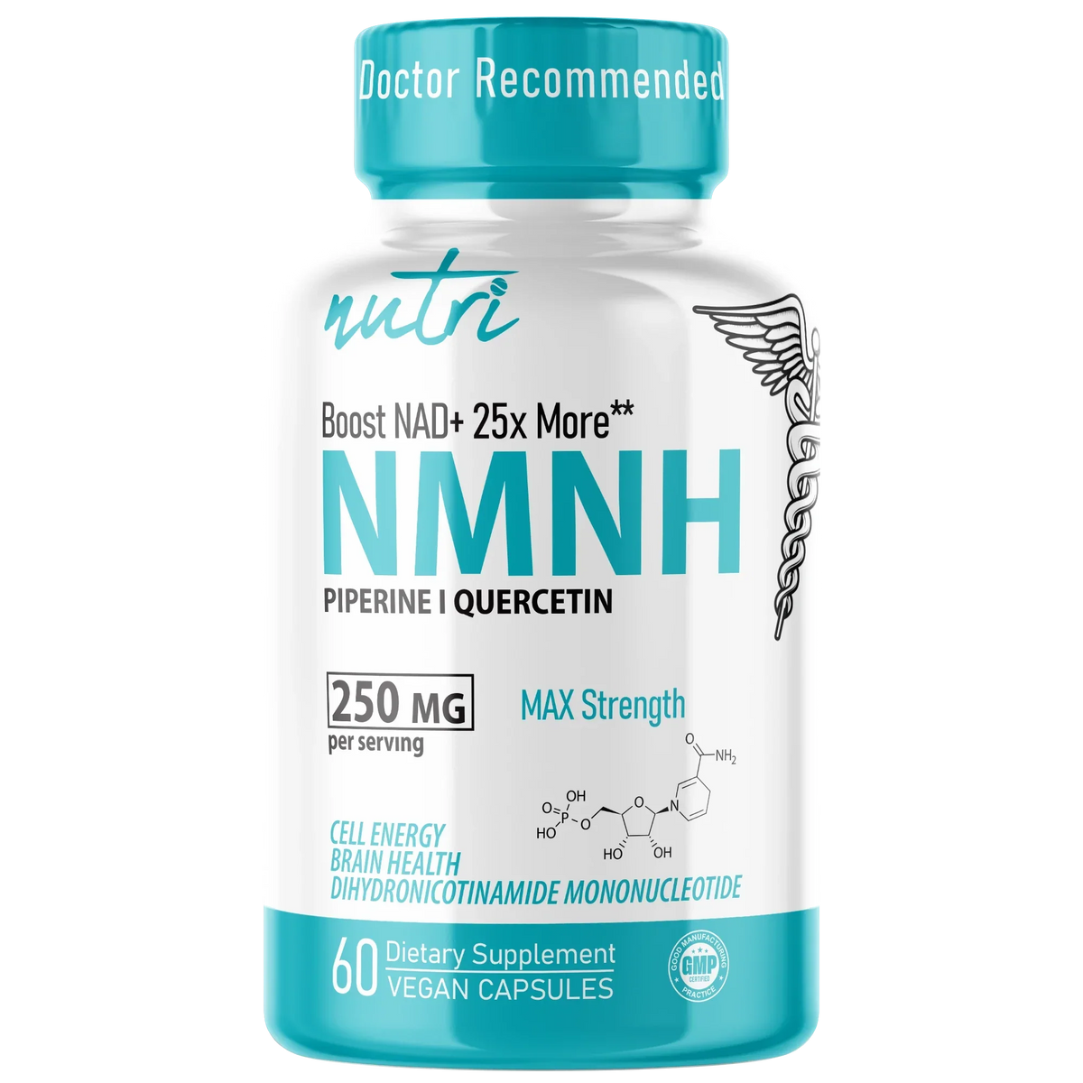 Nutri NMNH 250 mg bottle front