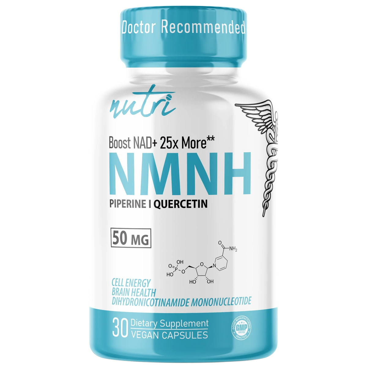 Nutri NMNH 50mg bottle front