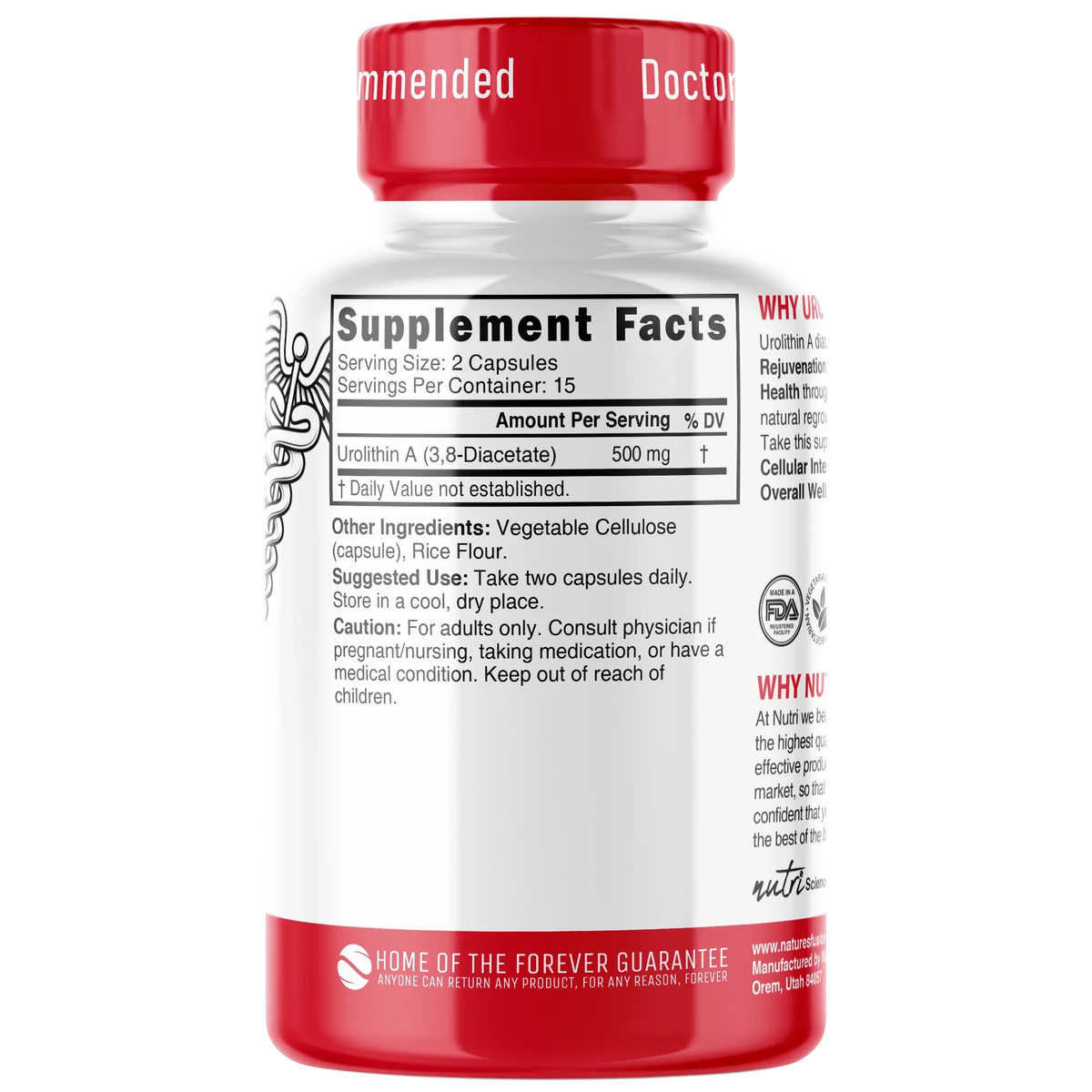 Nutri Urolithin A back label