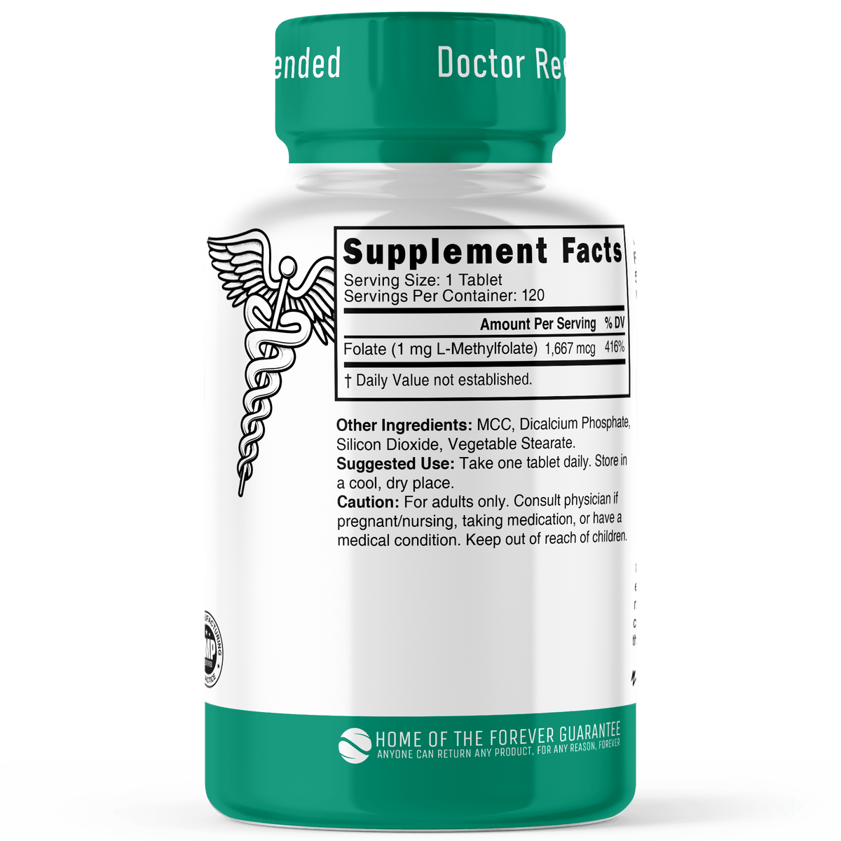 Nutri Methylfolate (5-MTHF) 1 mg - 120 Count