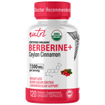 Nutri Berberine+ Organic with Cinnamon Ceylon 1300 mg - 120 Count