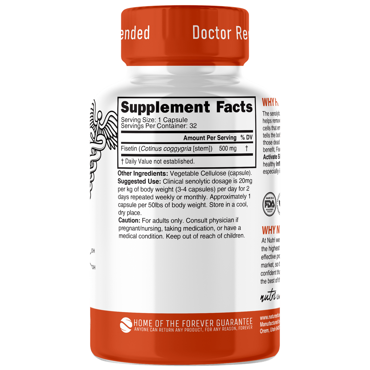 Nutri Fisetin 500 mg - 32 Count