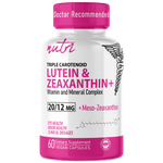Nutri Lutein, Zeaxanthin & Mesozeaxanthin Vision Complex with Zinc 20/12 mg - 60 Count