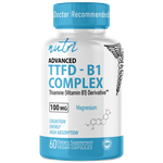 Nutri TTFD Thiamine B1 Supplement - 100mg 60ct - Thiamine Tetrahydrofurfuryl Disulfide