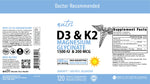Nutri D3 & K2 Magnesium Glycinate (High Absorption) 480 mg - 120 Count