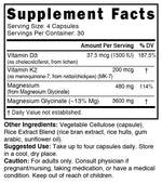 Nutri D3 & K2 Magnesium Glycinate (High Absorption) 480 mg - 120 Count