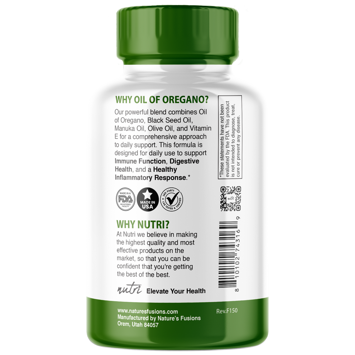 Nutri Oil of Oregano 500 mg (250 mg) softgel, 120 ct