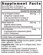 Nutri Oil of Oregano 500 mg (250 mg) softgel, 120 ct