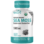 Nutri Sea Moss with Bladderwrack, Burdock & Black Pepper 1405 mg - 60 Count - Organic