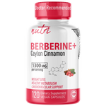 Nutri Berberine+ with Cinnamon Ceylon 1300mg bottle front