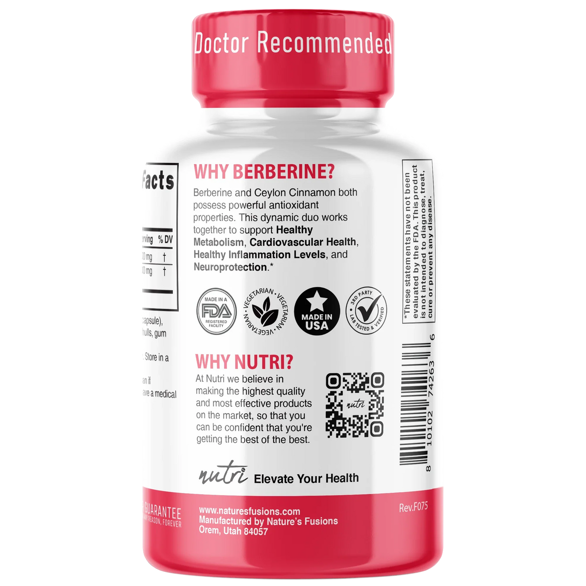 Nutri Berberine+ side panel