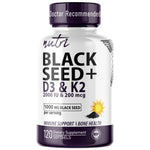 Nutri D3 & K2 Black Seed Oil 1000 mg bottle front