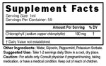 Nutri Chlorophyll Drops Supplement Facts panel