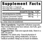 Nutri Dihydroberberine 200 mg Supplement Facts panel