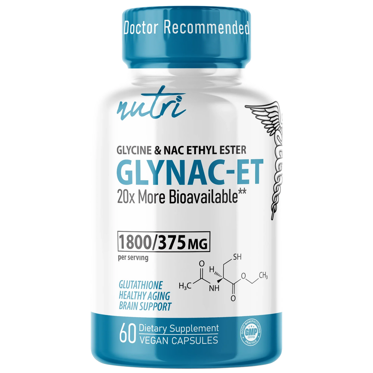 Nutri GlyNACET 375mg Extra Strength bottle front