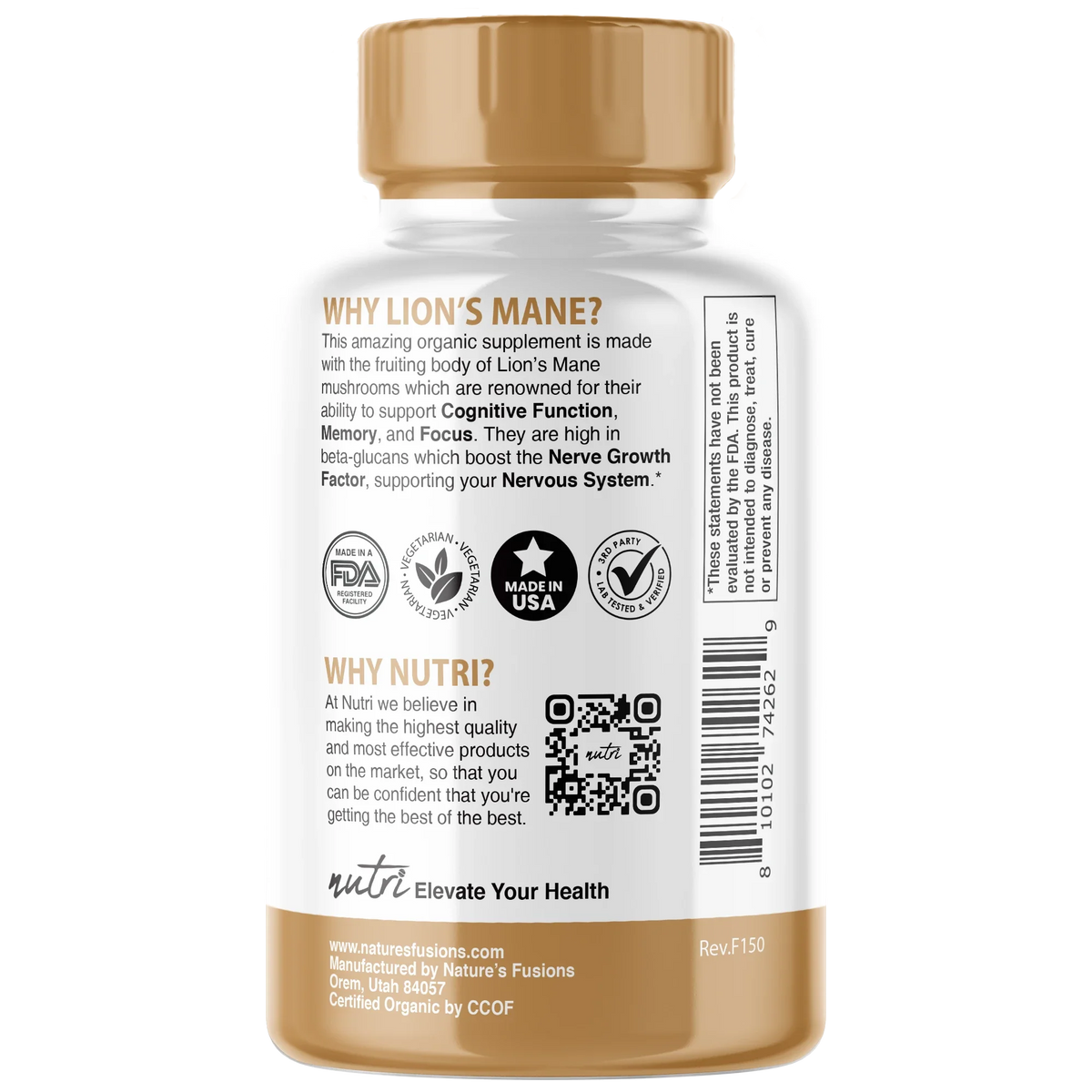 Nutri Lion's Mane side panel