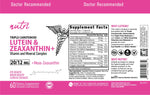 Nutri Lutein Zeaxanthin Mesozeaxanthin flat label
