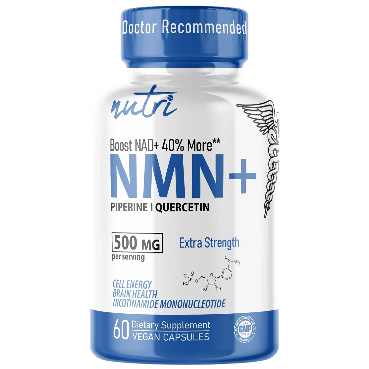 Nutri NMN 500 mg bottle front