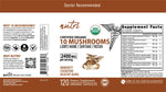 Nutri 10 Mushroom Organic 2400 mg flat label
