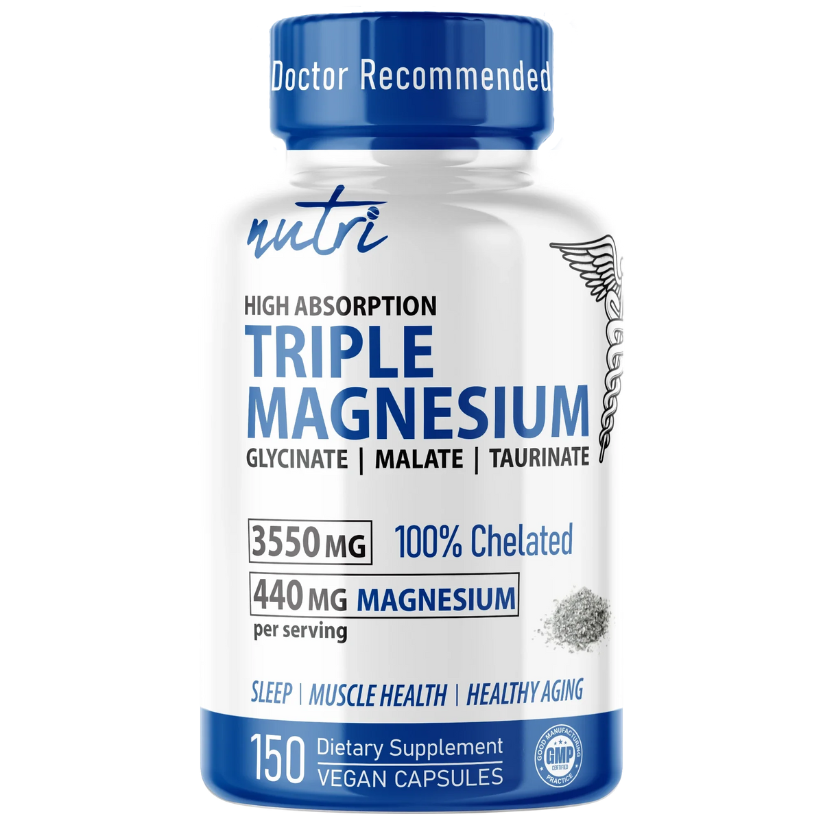 Nutri Triple Magnesium 440 mg 150 Count bottle front label