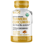 Nutri Turmeric Curcumin+ 1350mg Organic bottle front