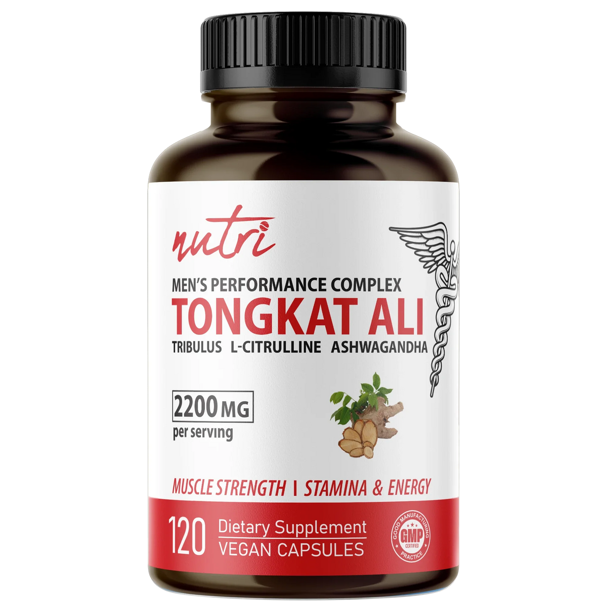 Nutri Tongkat Ali Men's Performance Complex bottle front